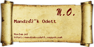 Mandzák Odett névjegykártya